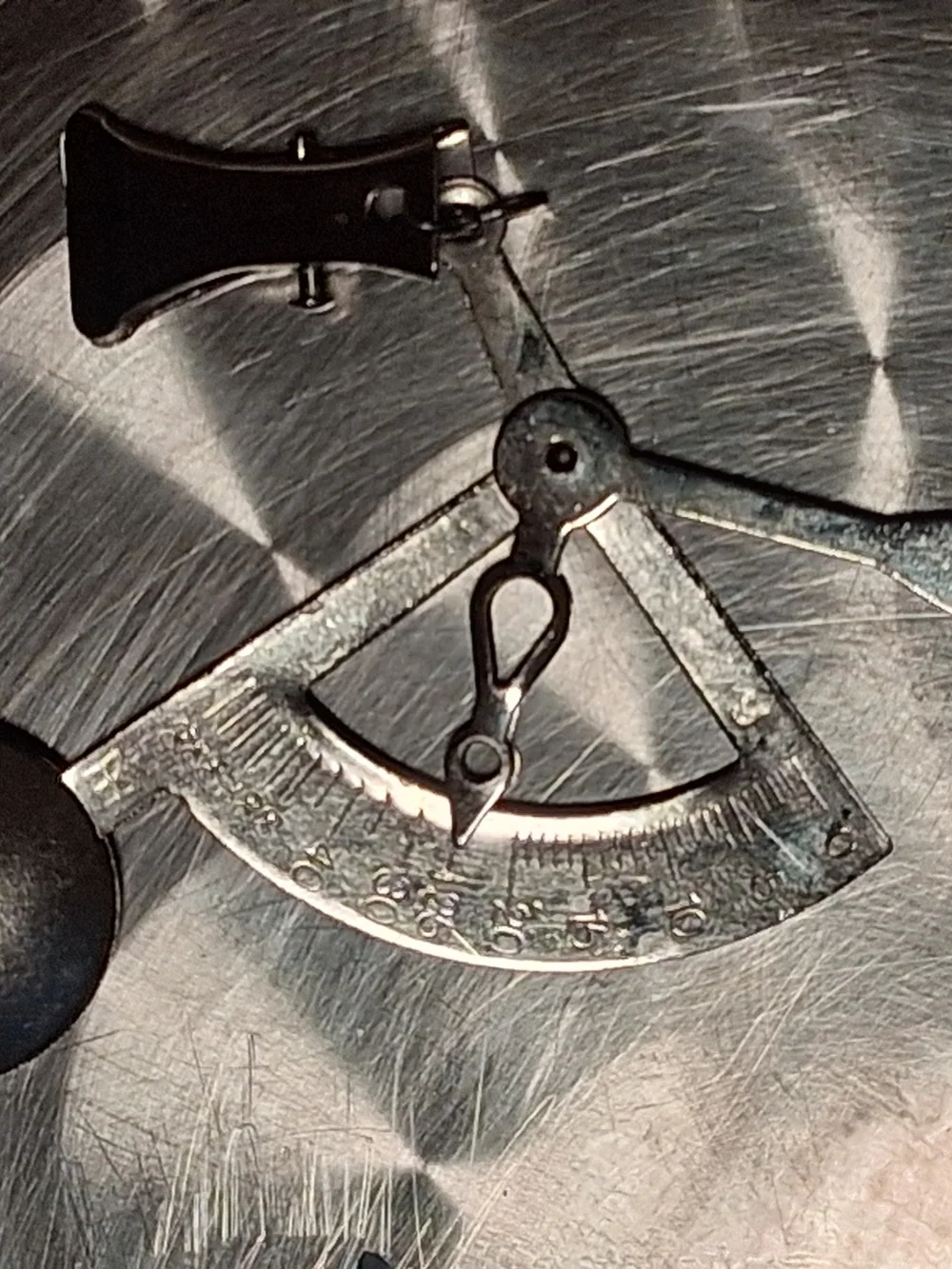 Vintage Metal Postal Scale Keychain - Black